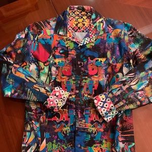 Robert Graham limited edition, 2X, button down long sleeves, multi color.